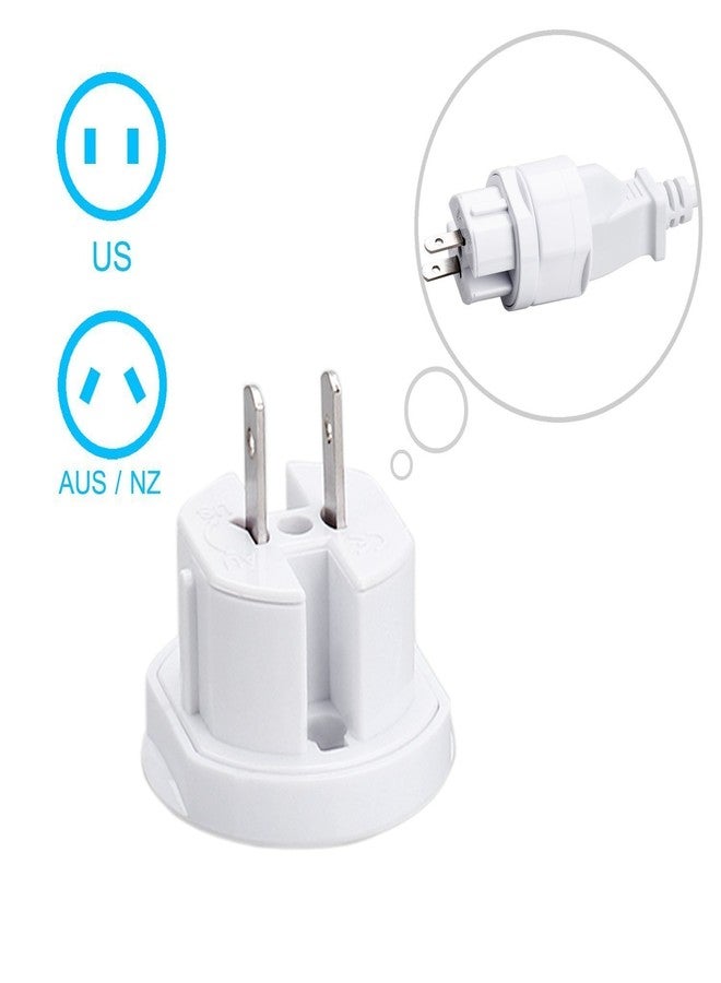 Redclip Universal Travel Adapter Set Europe EU European Travel Adapter International Adaptor Worldwide Power Plug for USA UK AUS Japan China Itlay Germany Canada (White) - Image 4